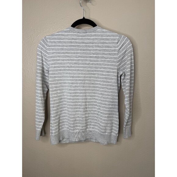 Jones New York Women's Gray Cardigan size Medium button up round neck viscose - Picture 6 of 7